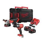 Sada nář. AKU M18FPD3+M18FSAG125X+2x5,0Ah+M12-18FC,HDBox 2x Milwaukee 4933492516