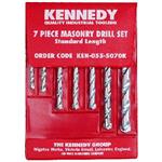 Sada vrtáků 4-10mm do zdiva 7ks standardní délka Kennedy KEN0555070K